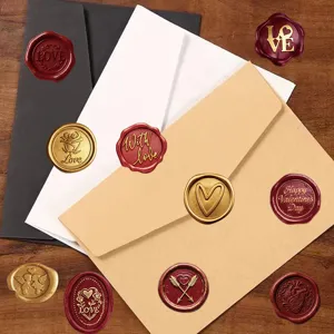Vintage wax seal stickers roll for journaling scrapbooking phone case DIY waterproof crafts