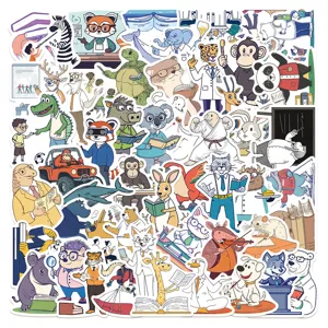 Cute Cartoon Educational Character Waterproof Stickers DIY Decals For Luggage Phone Case Skateboard Laptop Decoration