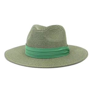 Chapeau de paille Fedora classique chapeau de soleil été plage pour hommes femmes élégant