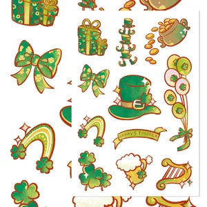 Αδιάβροχα αυτοκόλλητα φύλλα Saint Patrick για ημερολόγιο μπουκάλι 8 τμχ