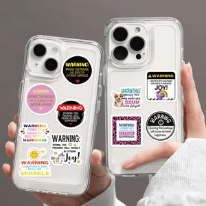 Divertidos pegatinas de advertencia etiquetas decorativas para ordenador portátil maleta sobre
