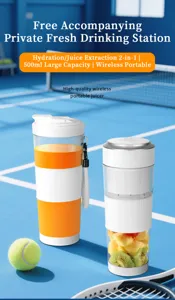 Frullatore portatile senza fili bicchiere 500ml per succo di frutta fresco e bevande.
