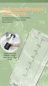 Portable electric juicer cup detail view showcasing waterproof and detachable easy cleaning design.