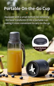 Tazza spremiagrumi elettrica portatile per succhi freschi, frullatore ricaricabile USB compatto.