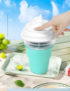 Siliconen slushy maker beker ijsknijpbeker voor thuis DIY snelle koelingsbeker 1st