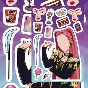 K-POP girl group sticker sheet set DIY waterproof decorative stickers for notebook journal.