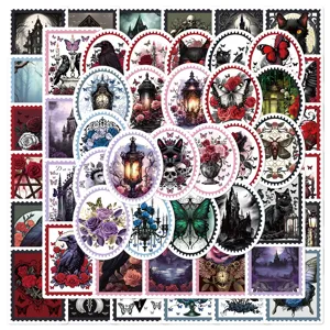 Gothic Vintage Stamp Graffiti Stickers Dark Aesthetic Decals Waterproof Vinyl For Notebook Phone Case Luggage