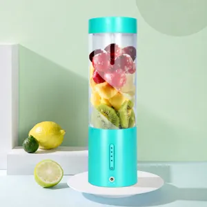 Portable electric fruit juicer blender cup with powerful motor and waterproof design for daily use.