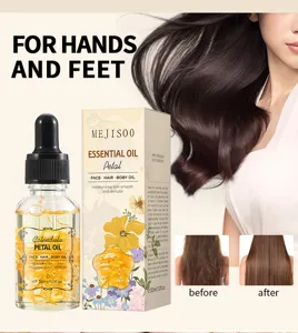 Huile essentielle de pétales de souci MEJISOO 30ml mains pieds visage cheveux soin hydratant.