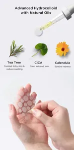 Cerotti idrocolloidali avanzati per acne con oli naturali per una cura della pelle efficace.