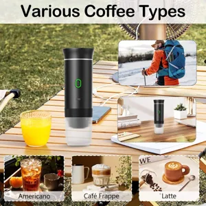 Cafetera de cápsulas portátil eléctrica inalámbrica para viajes al aire libre camping