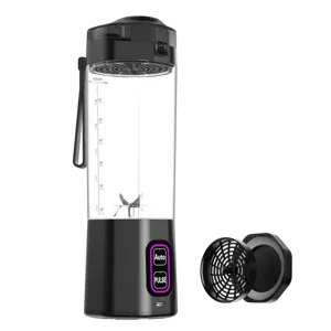 Portable electric juicer cup 700ml mini blender with auto and pulse modes for daily use.