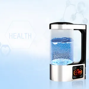 Intelligente Waterstof Waterfles Generator Digitaal Display Acryl Gezondheidsbeker Draagbare Waterionisator Machine