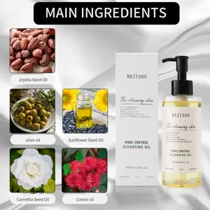 Olio detergente per il controllo dei pori struccante viso 200ml con estratti vegetali