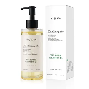 Olio detergente viso professionale per pori, struccante delicato in flacone da 200 ml.