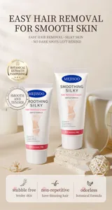 Crema depilatoria delicata 60g per pelle liscia, formula botanica, senza dolore e facile.