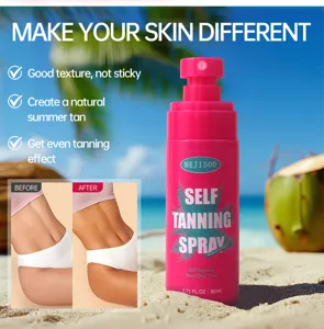 Spray auto-bronzant pour un bronzage naturel d'été, brume bronzante hydratante 80ml.