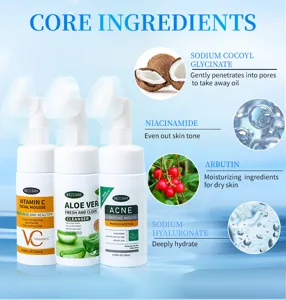 MEJISOO Gezichtsreiniger Mousse Set met Vitamine C Aloe Vera en Diepe Formule 120ml