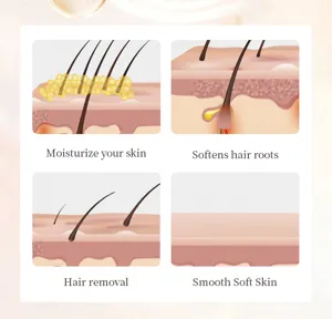 Crema depilatoria delicata per pelle liscia, rimozione efficace e cura delle radici.