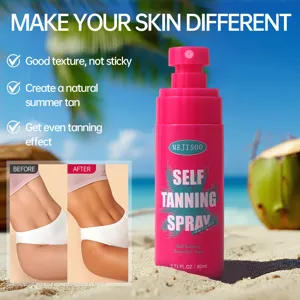 Spray Auto-Bronzant Longue Durée Hydratant Bronzant Corps Séchage Rapide Uniforme Sans Traces pour Peau Lumineuse