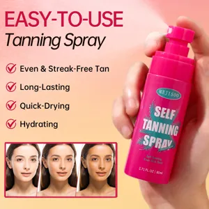 Spray auto-bronzant MEJISOO 80ml pour un bronzage doré uniforme, sans traces et longue durée.