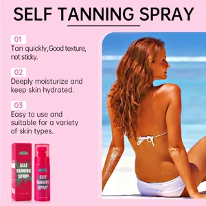 MEJISOO spray autobronzant pour un bronzage naturel et uniforme, hydratant corps 80ml.