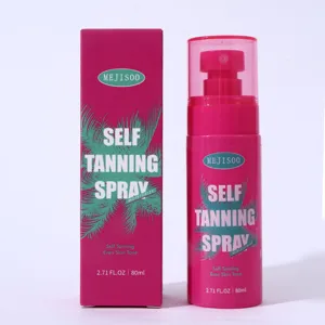 MEJISOO Spray Autobronzant 80ml pour le corps pour un bronzage naturel et sans soleil.