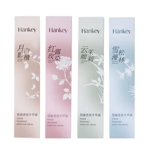 Hankey fragrant hand nail cream set of four moisturizing nourishing hand care gift box