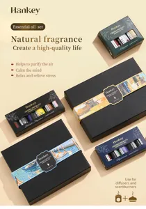 Aromatherapy essential oil gift set for home fragrance relaxation, natural scent diffusers.