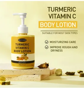 Loción corporal MEJISOO Cúrcuma Vitamina C 300g, cuidado hidratante y suavizante para la piel.