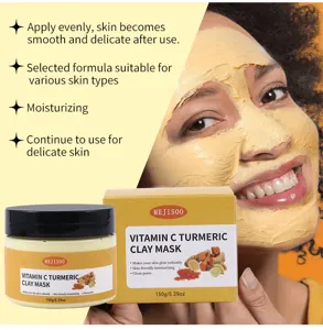 MEJISOO vitamin C turmeric clay mask 150g, deep cleansing and moisturizing skin care.