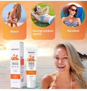 SPF50 Sonnenschutzcreme mit Vitamin C, feuchtigkeitsspendend und UV-Schutz für Strand und Sport.