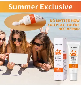 Detailansicht der MEJISOO Sonnencreme mit LSF 50 und Vitamin C, ideal für den Sommertag.