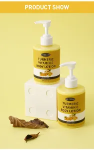 Locion corporal Curcuma Vitamina C hidratante y piel suave 300g cuidado de la piel