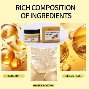 Vitamin C turmeric clay mask for deep cleansing, brightening and glowing skin care 150g