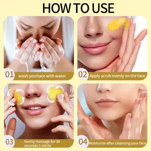 Vitamin C turmeric clay mask usage guide 4-step facial skin care routine steps photo