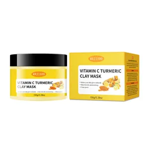 Vitamin C Turmeric Clay Mask 150g jar and box set for deep pore cleansing and moisturizing skincare.