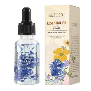 MEJISOO 30ml Huile Essentielle de Pétales de Bleuet pour Visage Cheveux Corps Hydratante