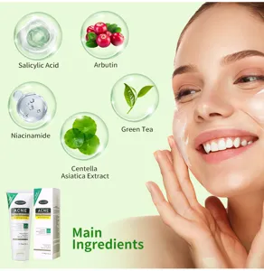 Acne facial cleanser with salicylic acid and niacinamide for deep cleansing and clear skin.