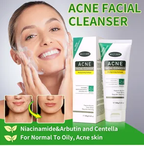 Acne facial cleanser with niacinamide and centella for deep cleansing and oil control.