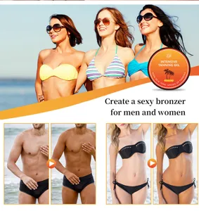 Gel bronzant intensif pour hommes et femmes, procure un hâle doré naturel et lumineux.