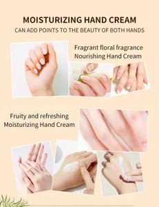 Moisturizing hand cream with floral and fruity fragrance. Nourishes and protects dry hand skin.