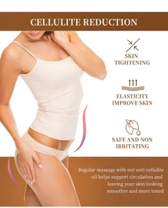 Huile de massage anti-cellulite pour raffermir la peau et améliorer l'élasticité corporelle.