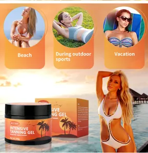 MEJISOO gel bronzant intensif 140g pour plage de vacances bronzage sans soleil peau.