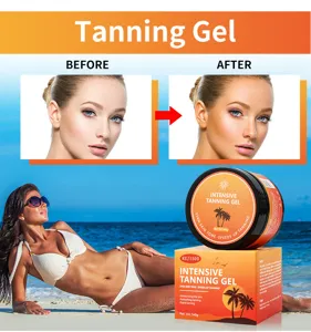 Gel bronzant intensif 140g pour un bronzage rapide et un soin hydratant de la peau.