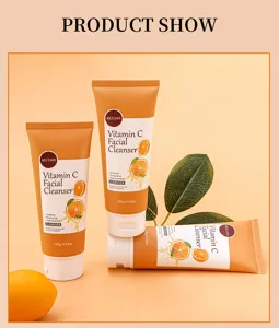 Limpiador facial de vitamina C 100g hidratante y limpieza profunda en tubo practico.