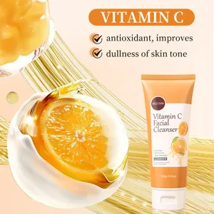Limpiador Facial de Vitamina C Limpieza Profunda Hidratante Cúrcuma Espuma Suave Cuidado de la Piel para Mujeres Hombres