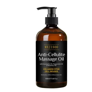 Huile de Massage Anti-Cellulite 500ml Huile Corporelle Raffermissante aux Extraits