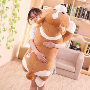 Schattig corgi pluche kussen, zachte hond pop voor de slaap van meisjes en kinderen om te knuffelen.