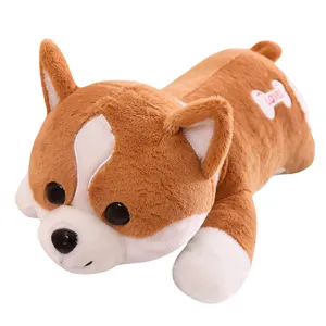 Schattig Corgi pluche dier dikke kont hond zacht slapen lang kussen Valentijn cadeautje